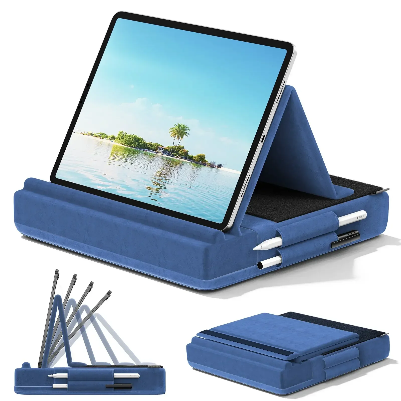 Tablet Lap Desk - 업그레이드된 태블릿 베개 스탠드 무릎 침대