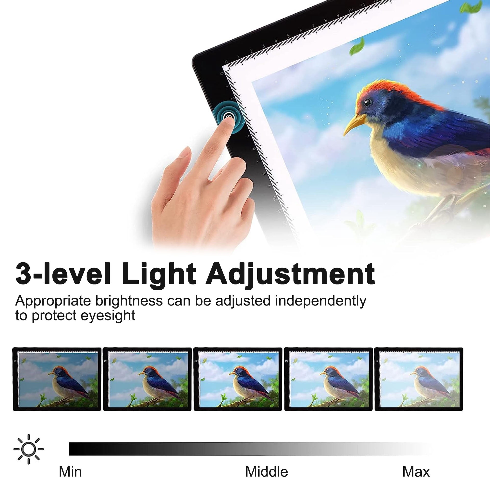Led 드로잉 복사 패드 3 레벨 디밍 가능 보드 테이 - Graphic Tablet Accessories 리뷰 및 가격