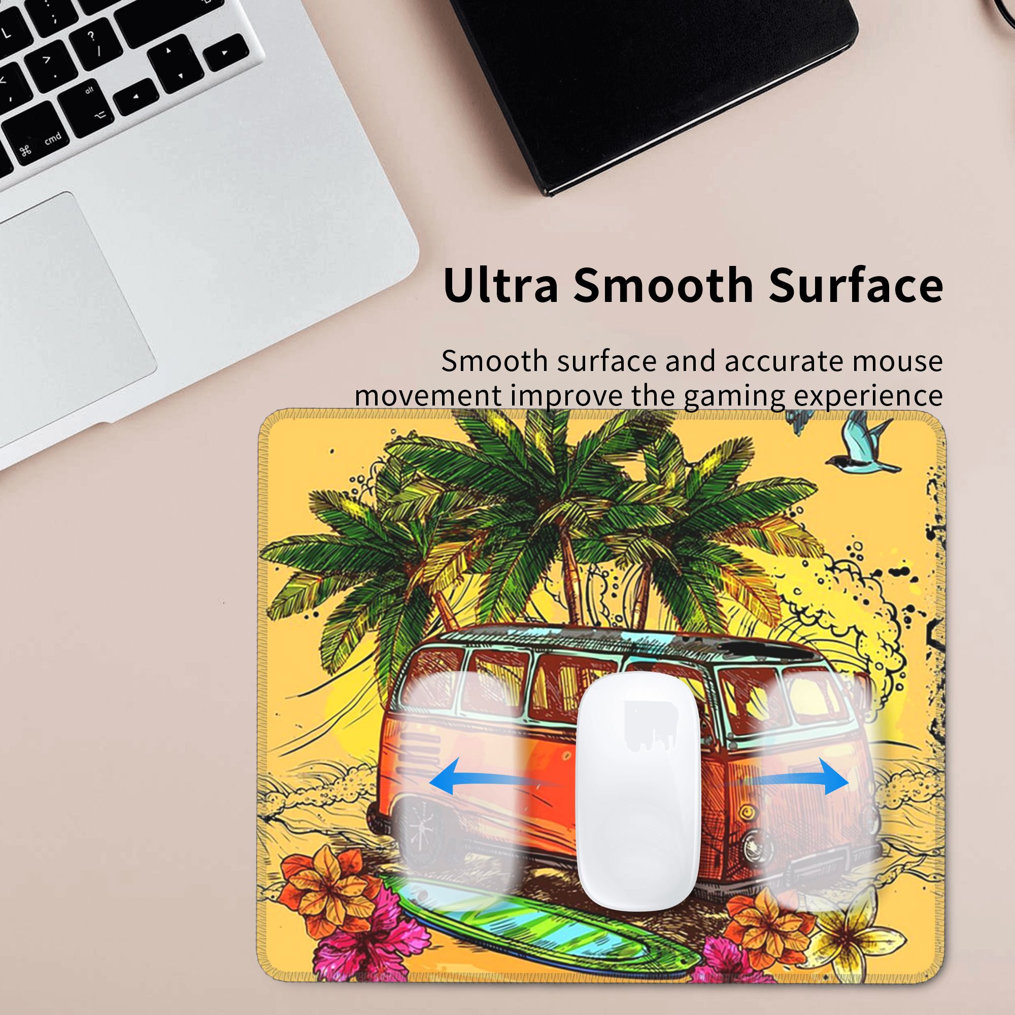 독특한 해변 풍경과 캠핑카 마우스 패드 컴퓨터 키보드  - Office Table Accessories Unique 리뷰 및 가격