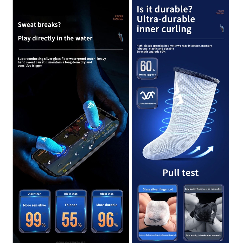 게이머 손가락 슬리브, 땀 방지, 게이머 손가락 커버, - Graphic Tablet Accessories 리뷰 및 가격