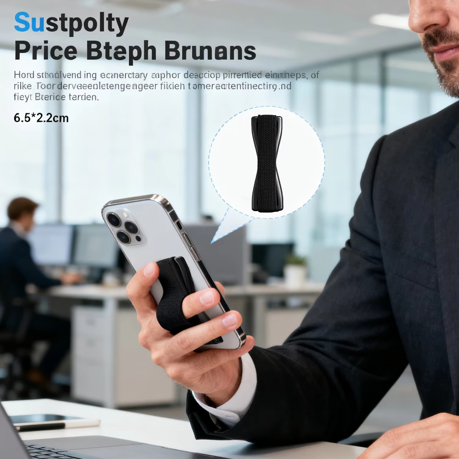 휴대폰 그립 탄성 스트랩, 블랙 베이스 포함, 스마트폰 - Tablet Ipad Accessories 리뷰 및 가격