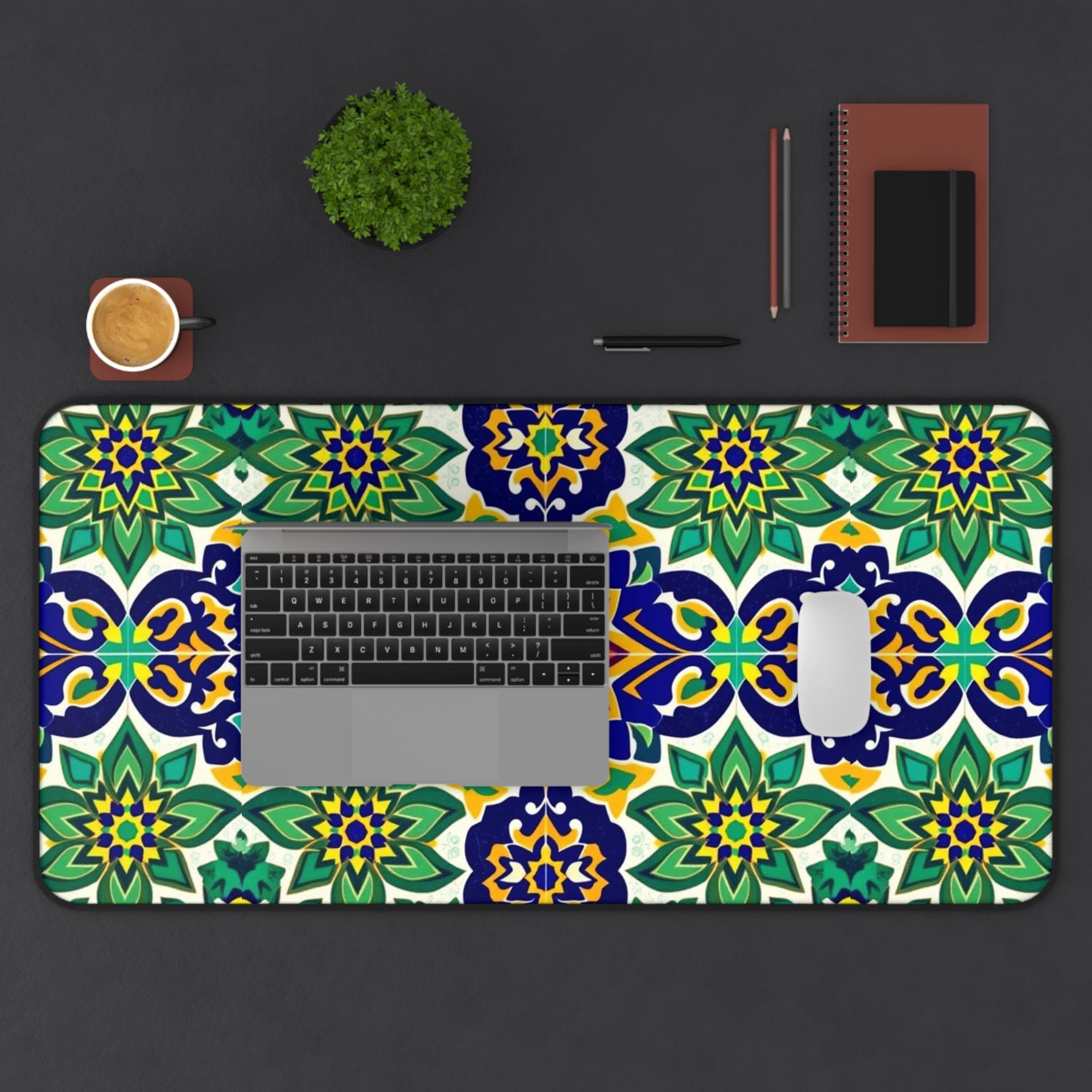 다채로운 꽃무늬 테이블 매트, 세련된 홈 오피스 장식, - Office Table Accessories Unique 리뷰 및 가격